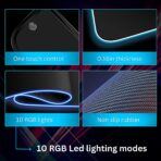Alfombrilla RGB para teclado y mouse con carga inalámbrica 15w - EVERIZ - Imagen 4