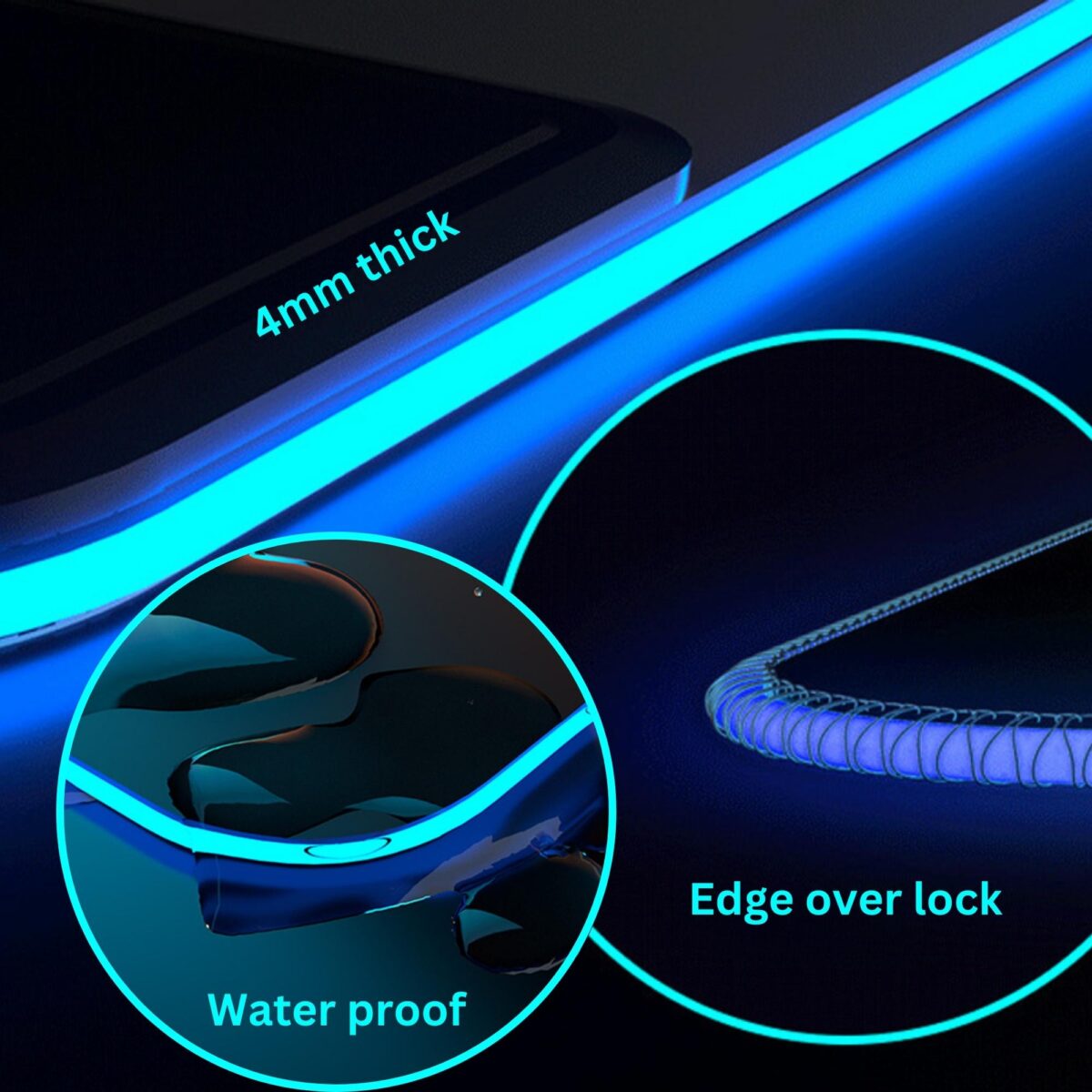 Alfombrilla RGB para teclado y mouse con carga inalámbrica 15w - EVERIZ - Imagen 5