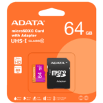 ADATA Tarjeta de Memoria 64GB Premier microSDHC / SDXC UHS-I Class 10 con Adaptador