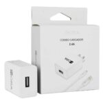 Combo cargador lightning 2.4A 1HORA GAR143