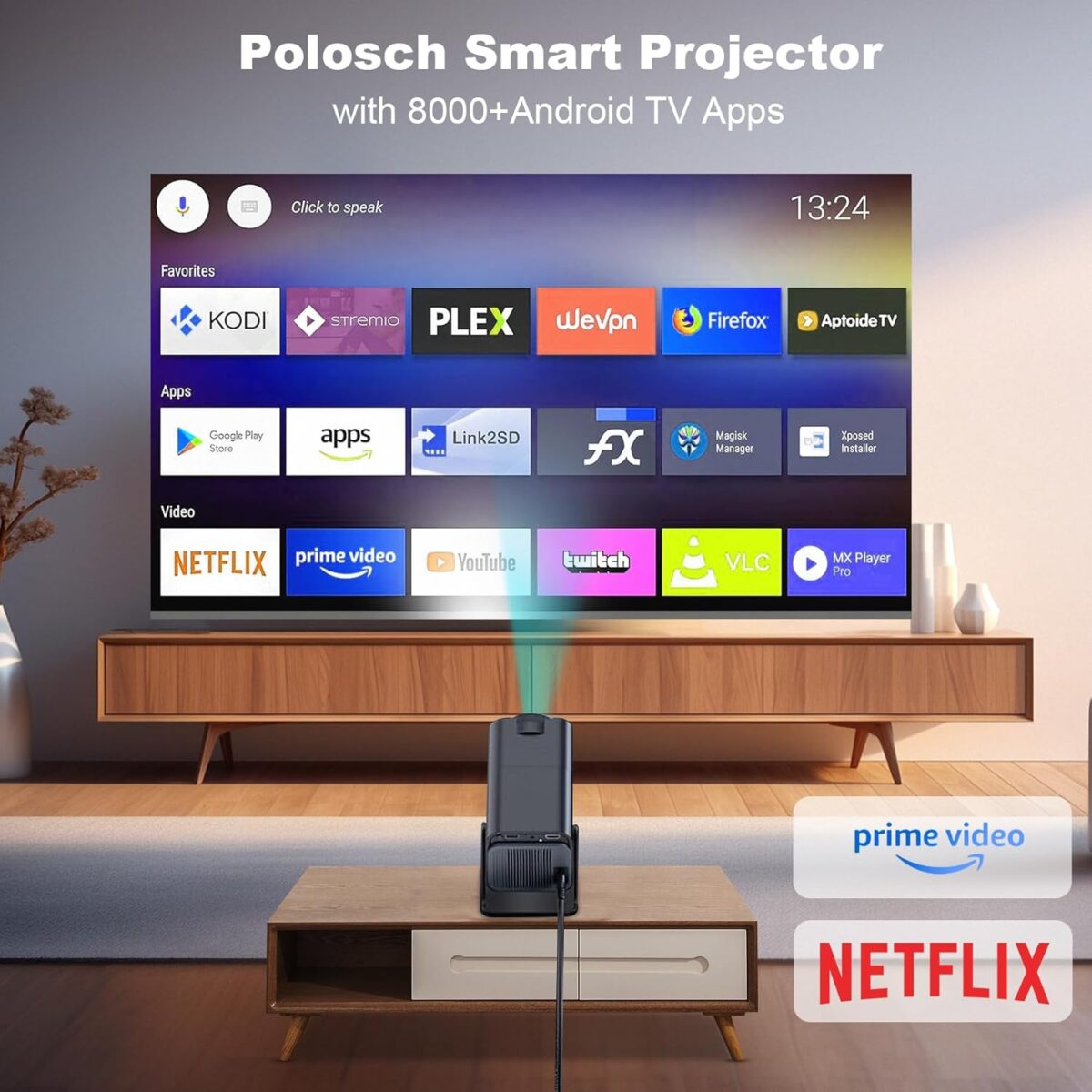 Ear&Ear Mini proyector, proyector portátil HY320, soporte 4K - Imagen 6