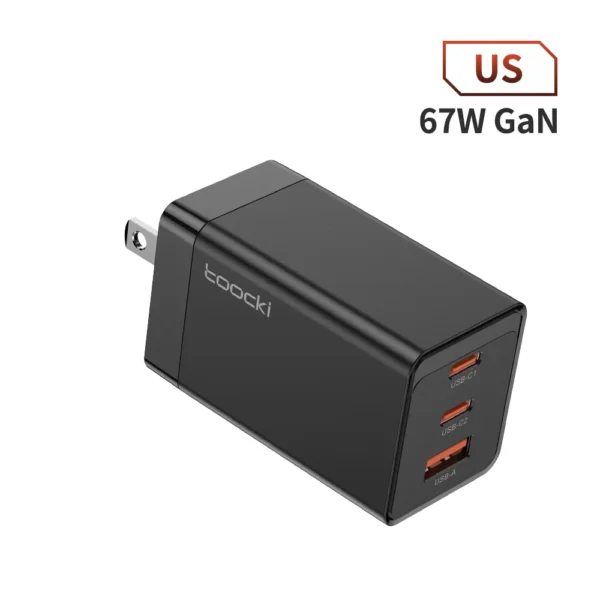 Toocki - Cargador 67W GaN 2C1A Multipuerto