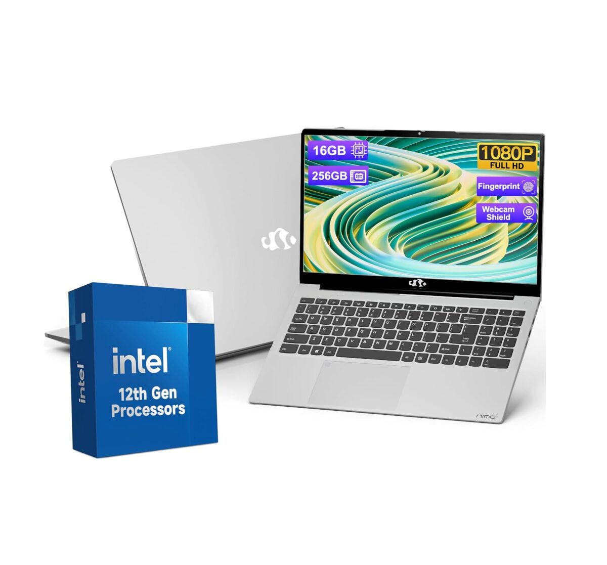 Laptop NIMO 15.6" FHD Windows 11, 16GB RAM + 256GB SSD, Intel N100, Huella Digital y Teclado Retroiluminado - Imagen 1