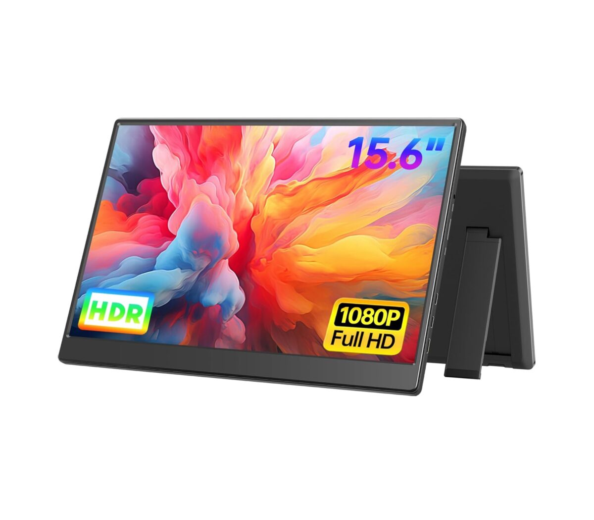 Monitor Portátil UFYQL 15.6" FHD IPS HDR con USB-C y HDMI, Altavoces Integrados - Imagen 1