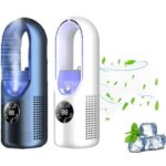 Ventilador de escritorio sin aspas con pantalla LED