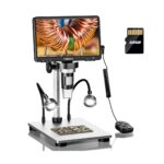 Microscopio Digital Tomlov DM9 7" LCD 1200X 1080P con Enfoque Preciso y Tarjeta 32GB