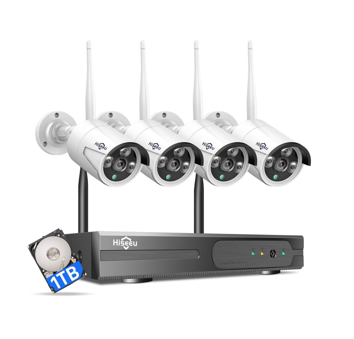Sistema de Cámaras de Seguridad Hiseeu 3MP Wireless – Kit con NVR 4K 16 Canales y 1TB HDD - Imagen 1