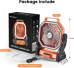 20000mAh Ventilador recargable con linterna LED - Imagen 2