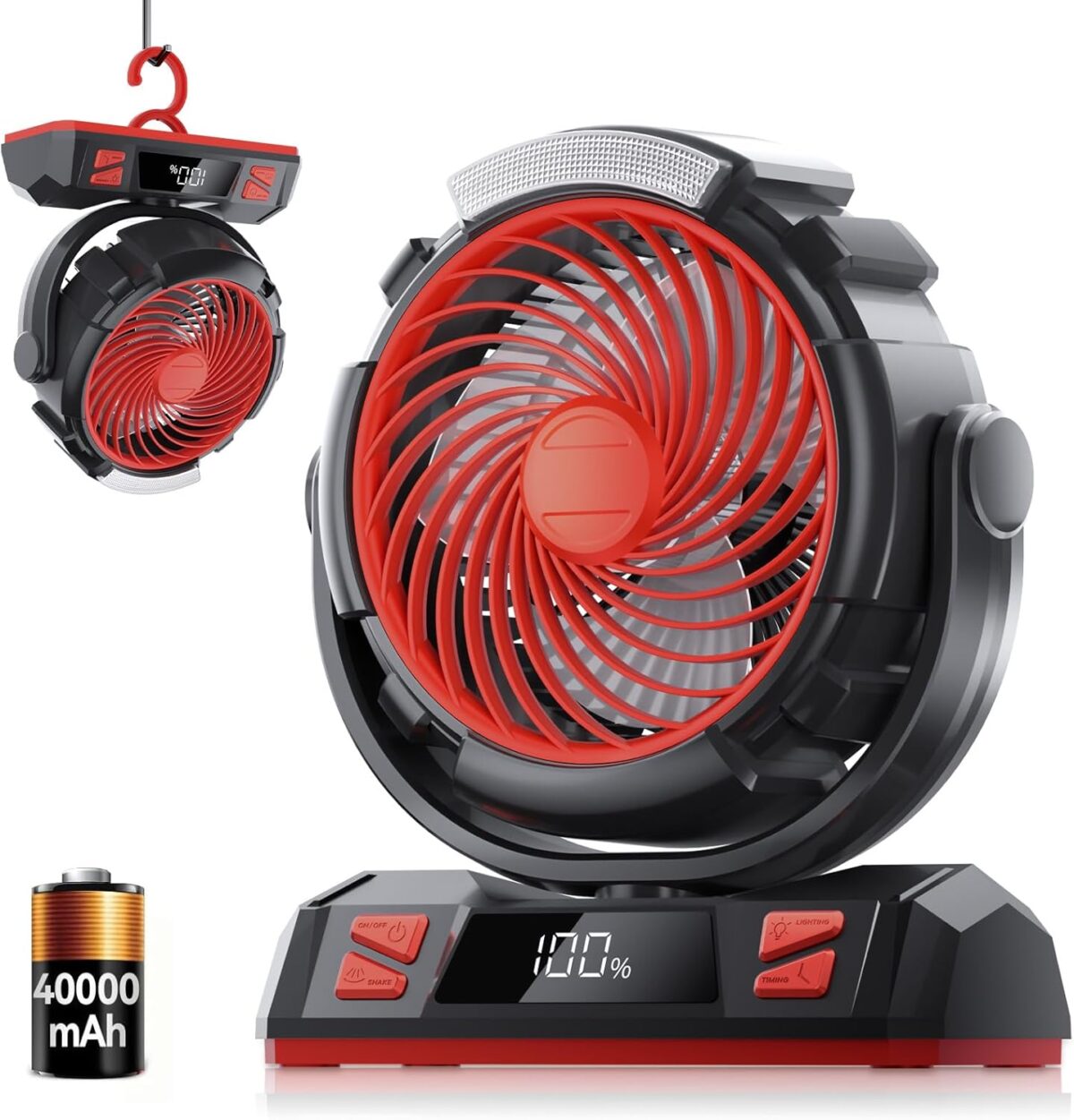 40000mAh Ventilador LED de 6 velocidades - Imagen 1