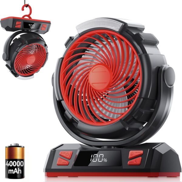 40000mAh Ventilador LED de 6 velocidades