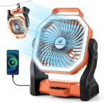 20000mAh Ventilador recargable con linterna LED