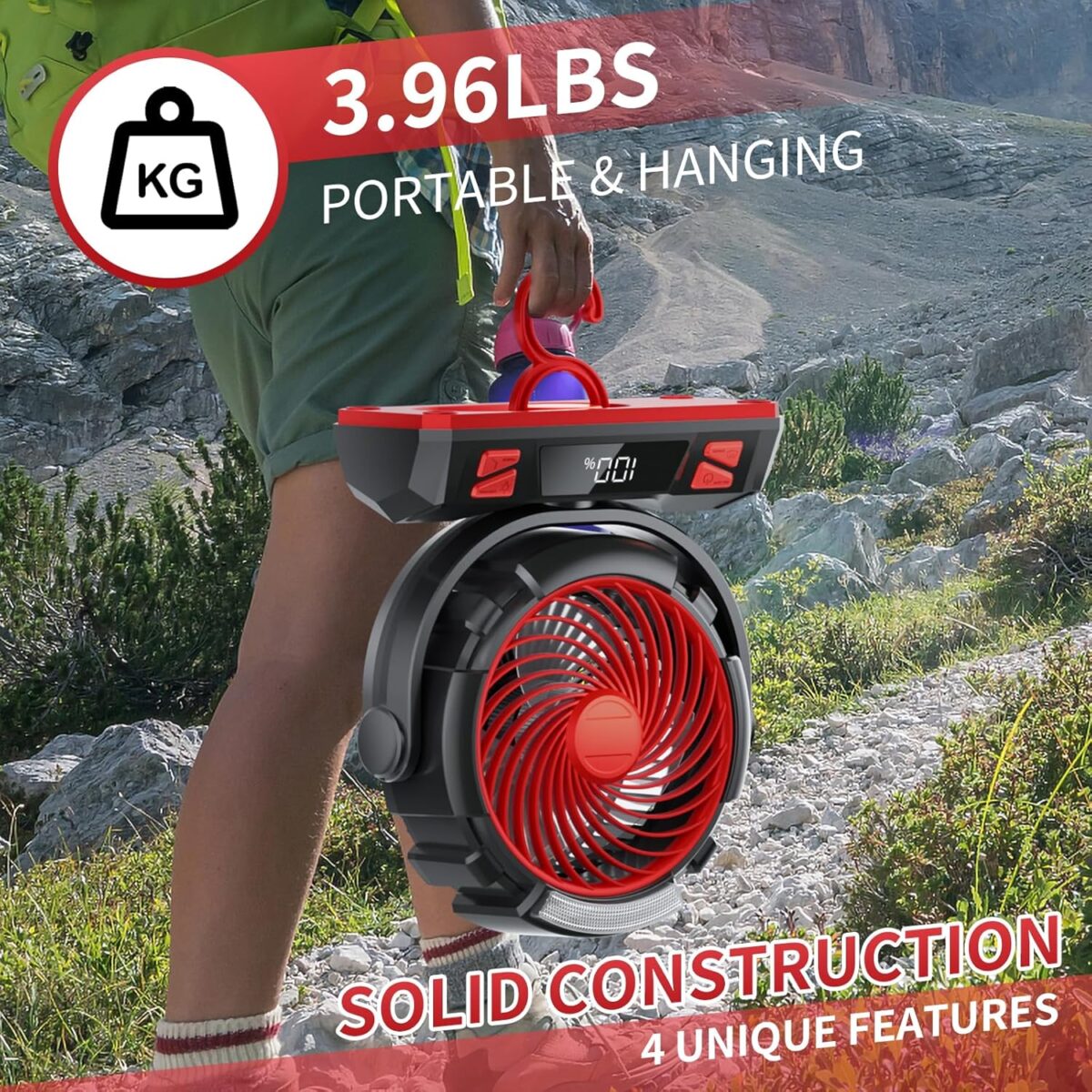 40000mAh Ventilador LED de 6 velocidades - Imagen 3