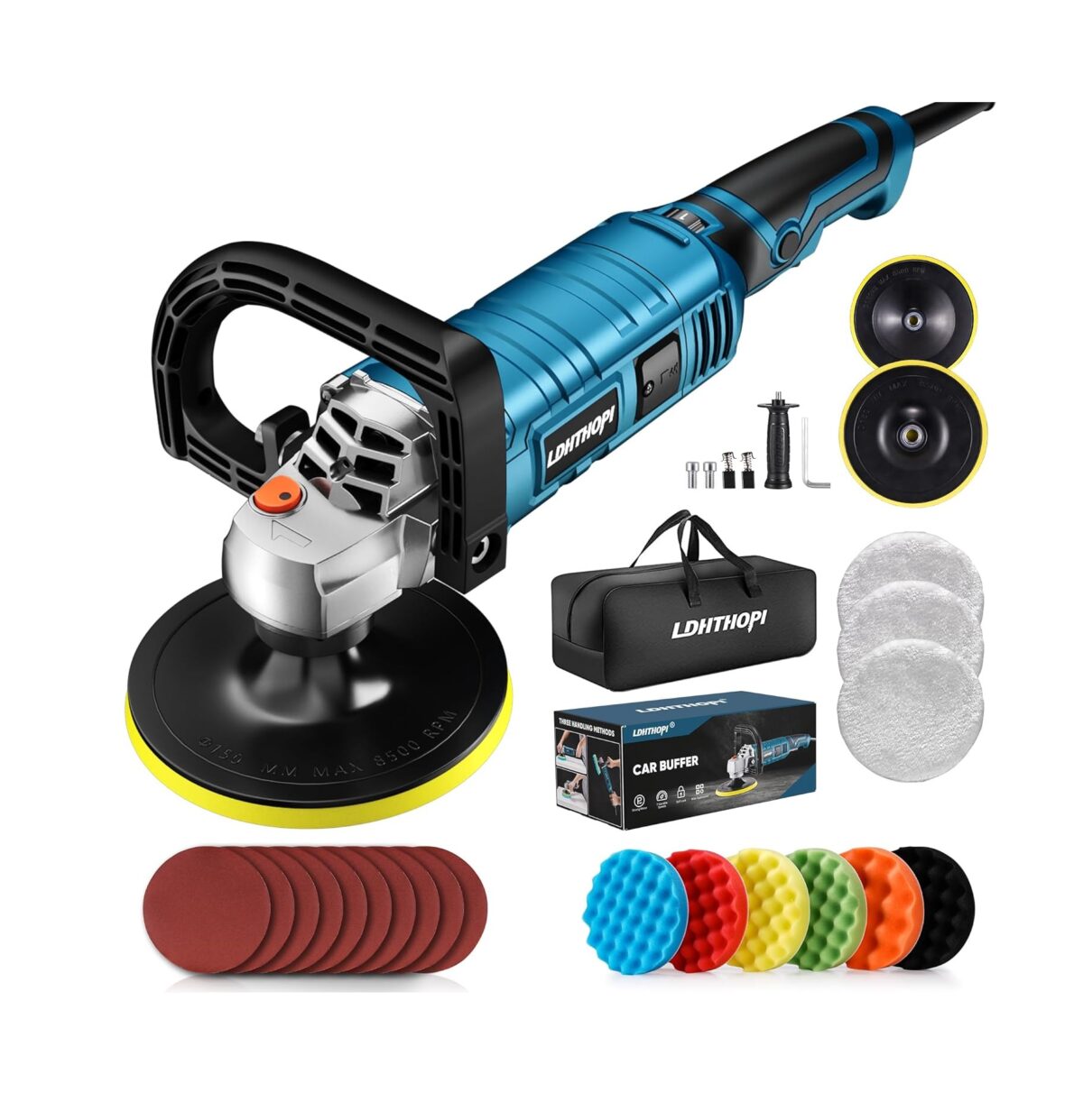 Pulidora Rotativa LDHTHOPI 1600W – 7 Velocidades - Imagen 1