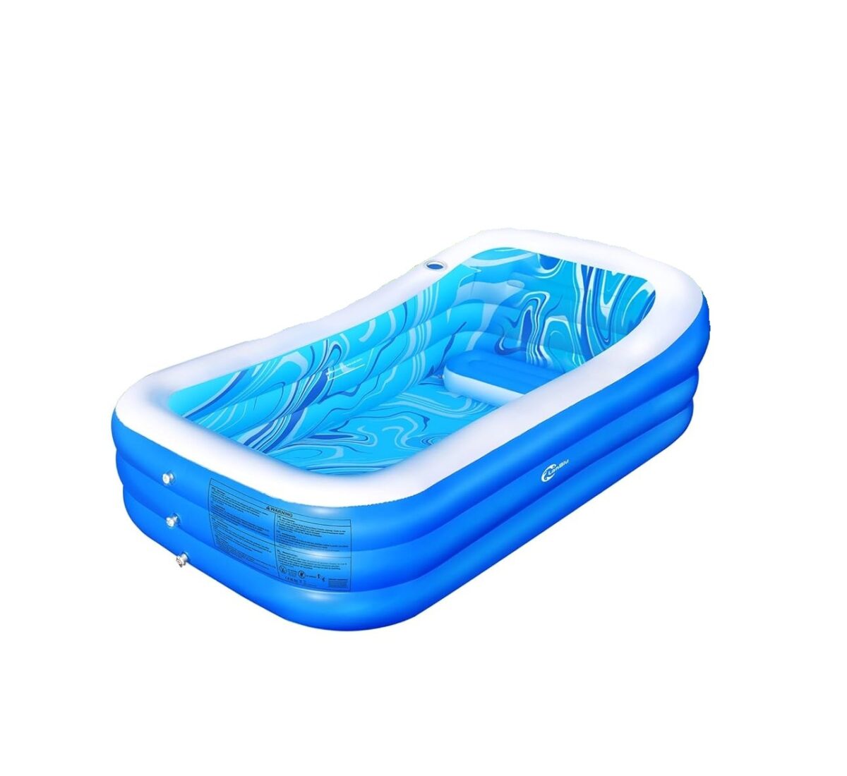 Piscina Inflable LanBlu Grande para Adultos y Niños – 105 x 65 x 25 Pulgadas - Imagen 1