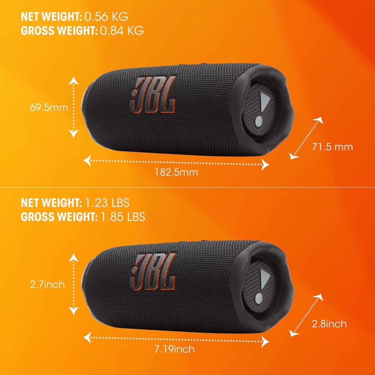 Bocina JBL Flip 7 Bluetooth 25W Resistente al Agua y Caídas - Imagen 6