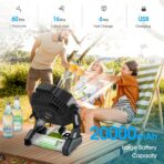 20000mAh Ventilador X20 de 9 pulgadas con linterna LED (60 horas) - Imagen 2