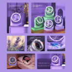 Ventilador silencioso con luz LED con batería recargable - 25.7*13*27cm - Imagen 3