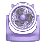 Ventilador silencioso con luz LED con batería recargable - 25.7*13*27cm - Imagen 2