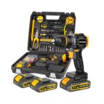 Taladro Inalámbrico RYOJEGK de 60Nm sin Escobillas con 2 Baterías + Kit de Herramientas de 138 piezas