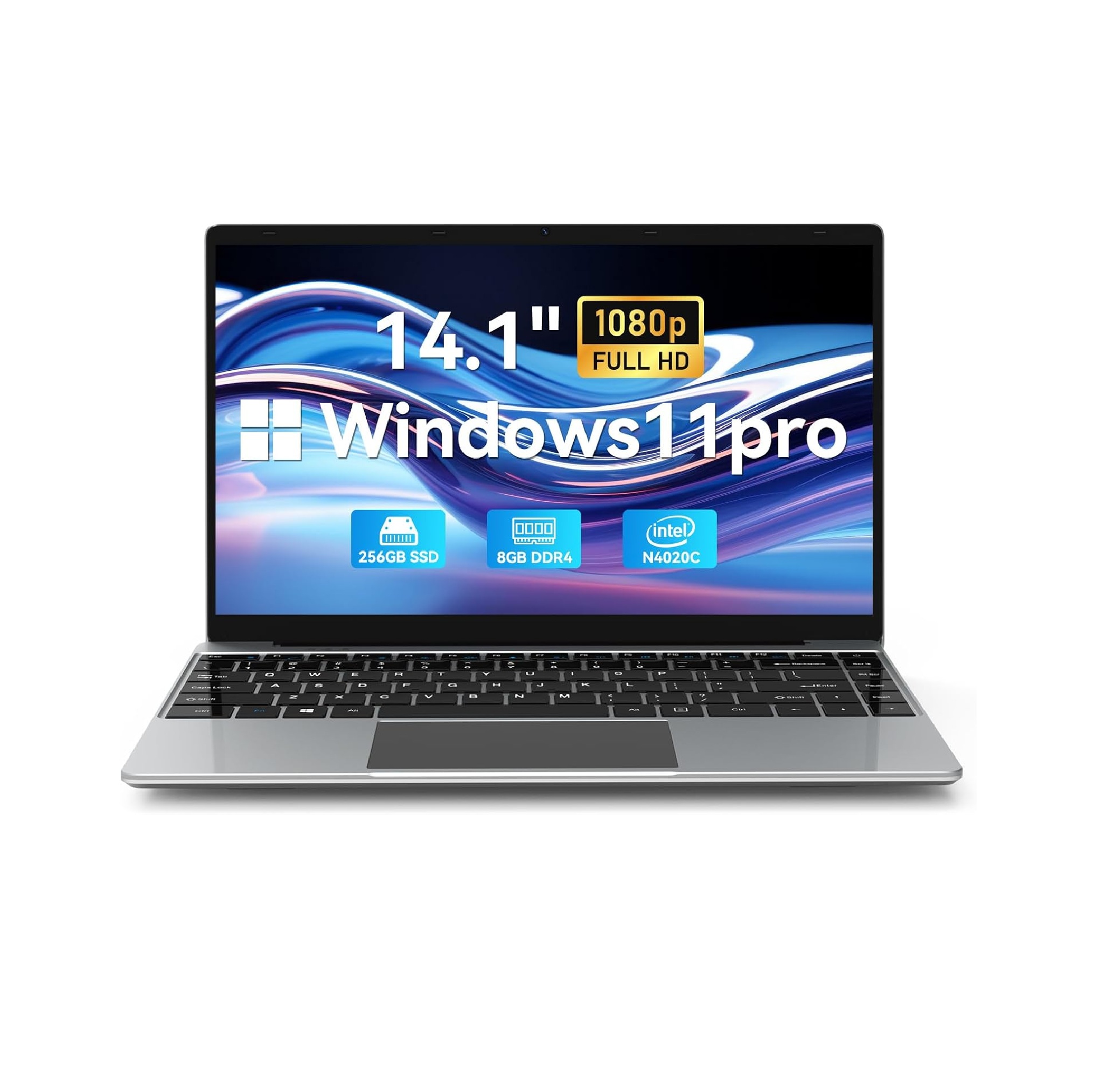 71LQnkfmL._AC_SL1500_-1.jpg Laptop Gezoon 14" FHD – 8GB RAM, 256GB SSD, Windows 11 Pro, Intel N4020C - Imagen 1