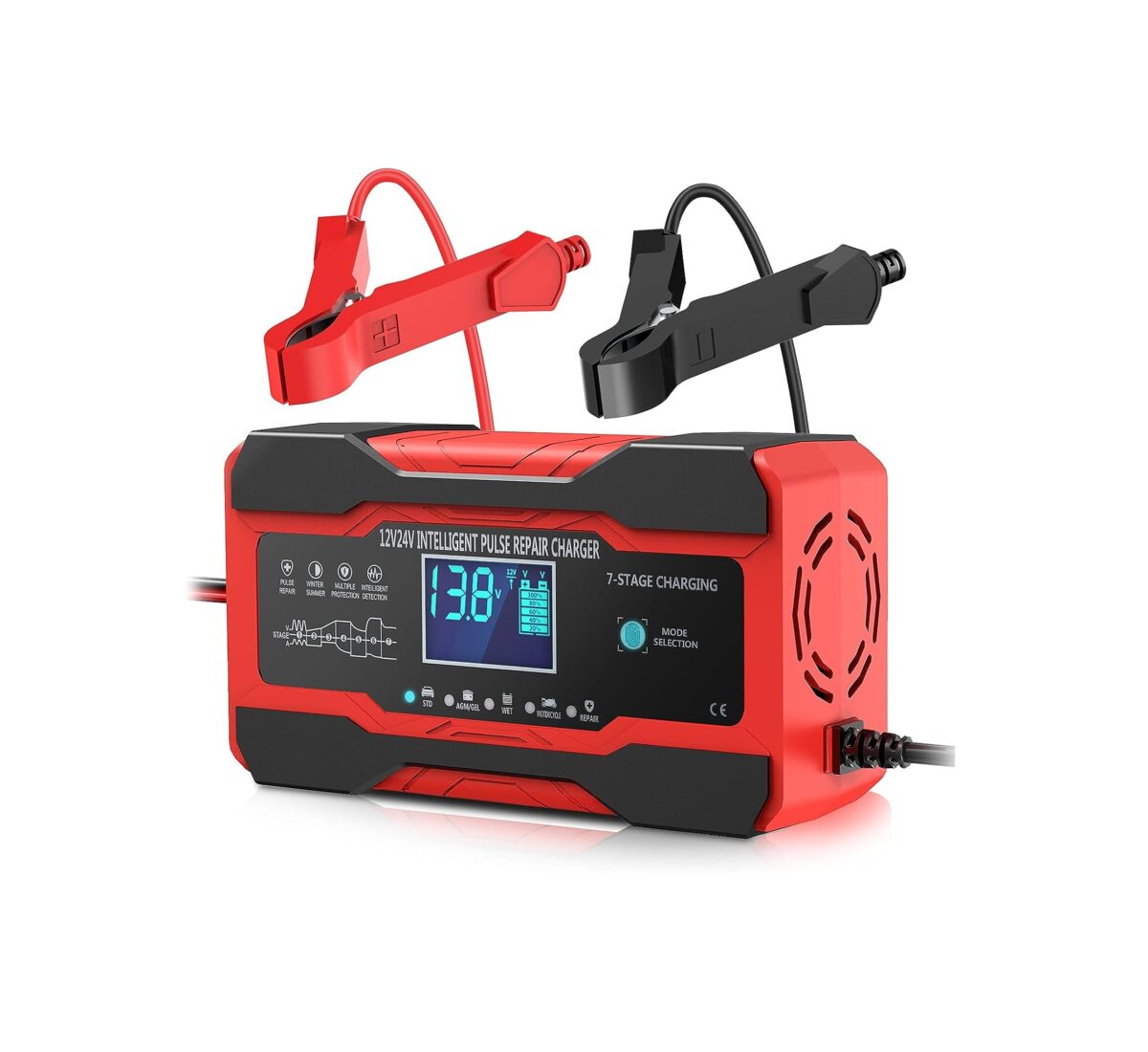 Cargador de Batería YONHAN 10A – 12V/24V Inteligente - Imagen 1