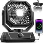 Ventilador portátil con batería recargable de 20000 mAh (giración automática 270°) - 48 Horas