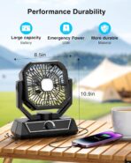 Ventilador portátil con batería recargable de 20000 mAh (giración automática 270°) - 48 Horas - Imagen 4