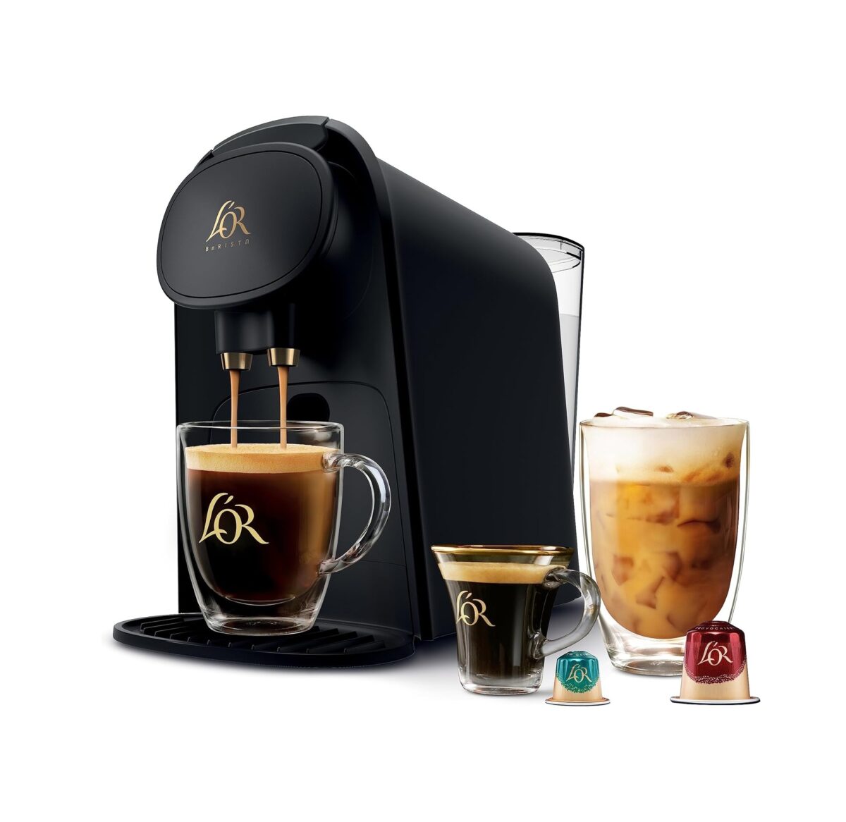 Cafetera Espresso L'OR Barista System de Philips - 40oz, 6 Tamaños, Compatible con Cápsulas Nespresso y L'OR - Imagen 1