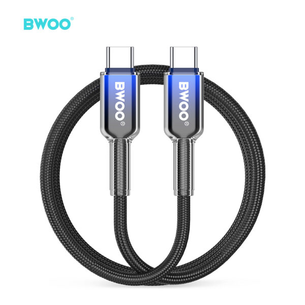 BWOO - Cable USB‑C a USB‑C BO‑X316C‑C 65W PD, Nylon Trenzado