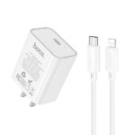 Hoco – Set de Cargador Rápido C143 ⚡ PD 20W con Puerto USB-C + Cable C a iPhone