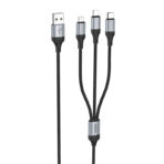 Hoco - Cable 3 en 1 X102 Fresh – iPhone, Micro USB y Type-C, Carga 2.4A - Imagen 2