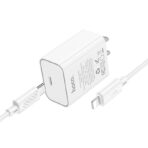 Hoco – Set de Cargador Rápido C143 ⚡ PD 20W con Puerto USB-C + Cable C a iPhone - Imagen 3