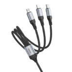 Hoco - Cable 3 en 1 X102 Fresh – iPhone, Micro USB y Type-C, Carga 2.4A