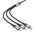 Hoco - Cable 3 en 1 X102 Fresh – iPhone, Micro USB y Type-C, Carga 2.4A - Imagen 4