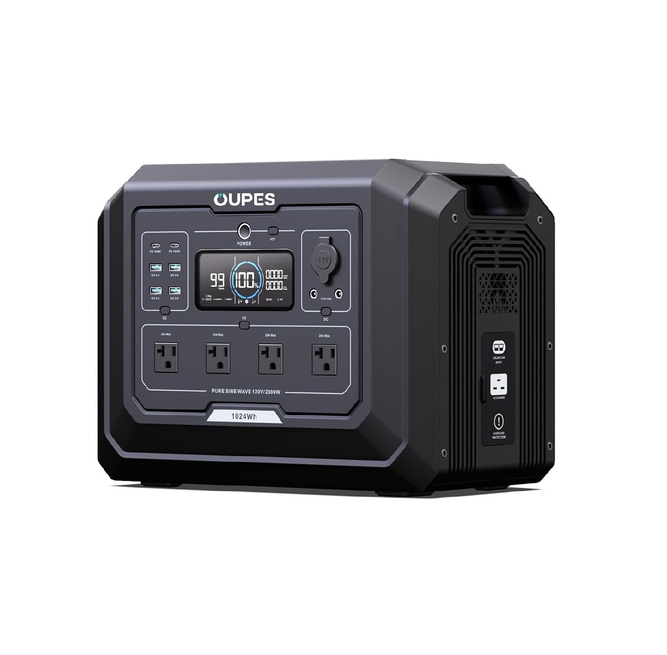 61KlDCRbvkL._AC_SL1500_-1.jpg OUPES Mega 1 – Estación de Energía Portátil 2000 W / 1024 Wh - Imagen 1