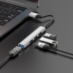 Hoco – Adaptador HB26 4 en 1 🔌 USB a USB3.0 + USB2.0 x3 - Imagen 5