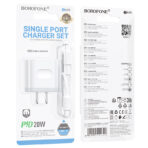 BOROFONE BA99 – Cargador Rápido PD 20W con Cable USB-C a USB-C - Imagen 8