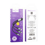 Hoco - Cable 3 en 1 X102 Fresh – iPhone, Micro USB y Type-C, Carga 2.4A - Imagen 9