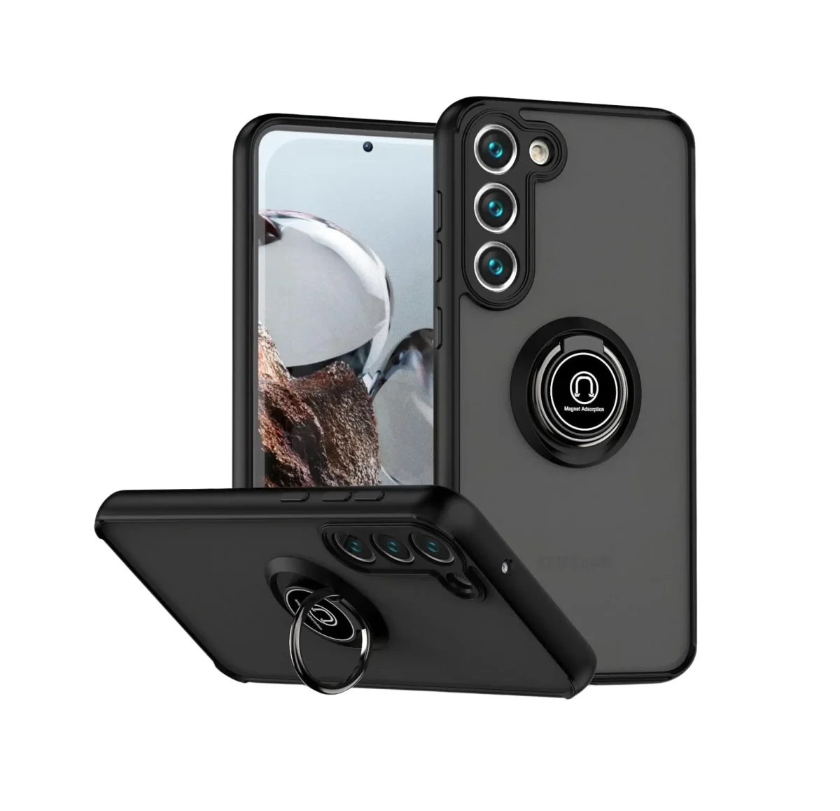 Cover Anillo 360 Negro para iPhone 13 Pro Max | Funda de Polycarbonate - Imagen 1