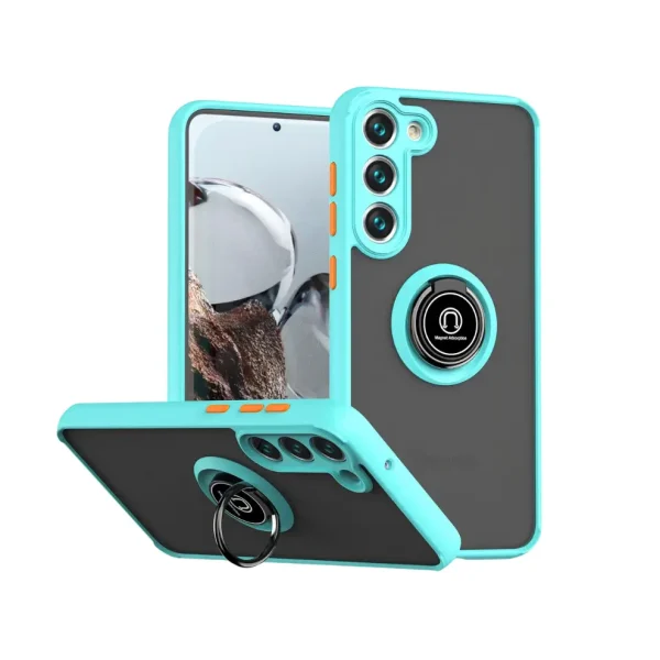 Cover Anillo 360 Azul y Naranja para Redmi A3 | Funda de Polycarbonate