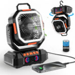 40.000 mAh Ventilador Recargable de doble motor (128 horas de batería)