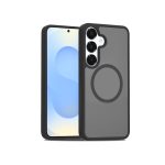 Cover Negro Mate MagSafe para Samsung Galaxy S25 | Acrílico Anticaídas Funda Antigolpes