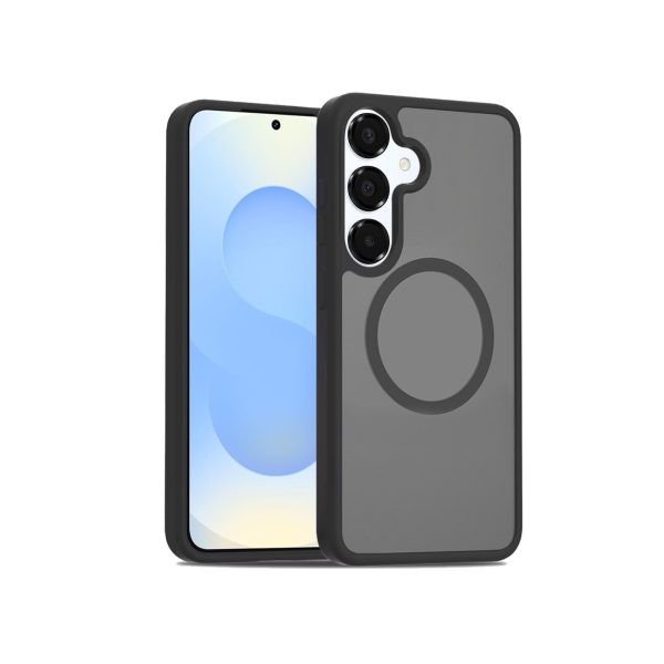 Cover Negro Mate MagSafe para Samsung Galaxy S25 Ultra | Acrílico Anticaídas Funda Antigolpes