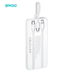 BWOO Power Bank 10000mAh BO‑P48 18W con Cables Integrados, Display LED - Imagen 3