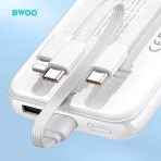 BWOO Power Bank 10000mAh BO‑P48 18W con Cables Integrados, Display LED - Imagen 5