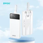 BWOO Power Bank 10000mAh BO‑P48 18W con Cables Integrados, Display LED - Imagen 4