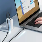 BWOO Cable USB‑C 100W X275C‑C Zinc Alloy 5A Nylon Trenzado - Imagen 3