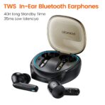 Toocki - Auriculares Inalámbricos TWS Bluetooth 5.3 con Pantalla LED, Modo Gaming 35ms