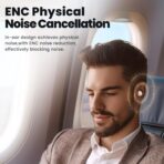 Toocki - Auriculares Inalámbricos ENC EJ12 Bluetooth 5.3 con Micrófono, Control Táctil - Imagen 4