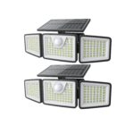 Luces Solares para Exteriores – 2500lm, 3 Cabezales Ajustables